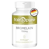 Fair & Pure Bromelain hochdosiert 750mg, 1800 F.I.P, 90 Kapseln, magensaftresistente DRcaps,...