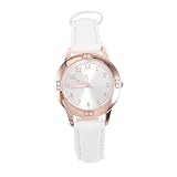 Beaupretty wasserdichte Quarzuhr für Damen Besetzte Student Armbanduhr Einfache Armbanduhr Weiß...