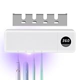 Zahnbürstenhalter – UV-Zahnbürstenhalter, Wandmontage, digitales Display, Aufbewahrung,...