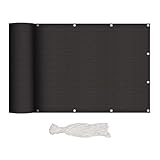 interGo Balkon Sichtschutz Balkonverkleidung Balkonumspannungen UV-Schutz, 90x300cm HDPE...