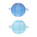 VALICLUD 2 Stück Weltraum Papierlaternen Planeten aus Papier Hängende Sonnensystem Deko für...