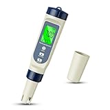 YAOBLUESEA 5 in 1 Pool Wassertester PH Messgerät, Wasserqualität Tester mit Digital-Display,...