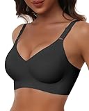 HORISUN Bequemer Nahtloser BH mit Vollständiger Abdeckung für Damen, Kabellose Push-Up BHS mit...