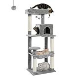 PAWZ Road Katzenbaum mit Metall-Plüsch-Hängematte, Katzenturm für ausgewachsene Katzen mit...
