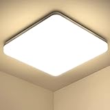 OUILA Led Deckenleuchte, 20W Deckenlampe für Küche Badezimmer Wohnzimmer Keller Flur, IP44...
