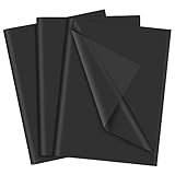 NEBURORA Schwarzes Seidenpapier für Geschenktüten 60 Blatt Schwarzes Seidenpapier Bulk 35 x 50 cm...