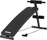 Zipro Sit Up Bank Slant, Fitnessbank mit 5-Fach verstellbaren Rückenlehne, Trainingsbank mit 2...