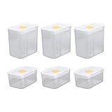 omiinitio 6er Pack Luftdichte Frischhaltedosen Aus Kunststoff Mit Deckel Und Sichtbarem Design Für...