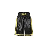 Everlast Männer Sport Boxen Hose Competition Boxing Shorts,Schwarz/Gold, L