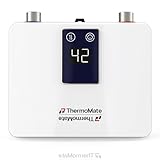 ThermoMate Mini Durchlauferhitzer elektrisch, On Demand Sofort-Warmwasserbereiter für den...