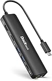 USB C Hub Ethernet Adapter, Dockteck 7 in 1 Docking Station, USB-C Adapter mit HDMI 4K 60Hz, LAN...