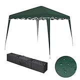 Faltbarer Pavillon 3x3m inkl. Tasche | wasserabweisend, UV 50+ Schutz | Pop Up Zelt, Faltpavillon...