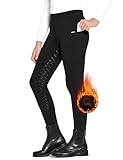 FitsT4 Sports Winterreithose Kinder Winter Reitleggings Mädchen Silikon Vollbesatz Thermo Reithose...