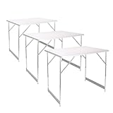 Lemodo 3-teiliger Tapeziertisch klappbar in schwarz - mit verstärkter Tischplatte -...