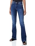 ONLY Damen Onlblush Mid flared Dnm Tai021 Noos Jeans, Dark Blue Denim, M / 32L EU