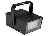HQ-Power Leistungsstarker Mini-Stroboskop mit 24 weißen LEDs, kompakt und tragbar, ideal für...