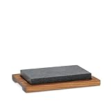kela Heißer Stein mit Servierplatte, Steingrill, Lavastein Steakbrett 24 x 16 x 4 cm, Hot Stone...