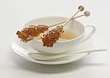 Teeparadies Löw 10 x Kandissticks einzeln verpackt 17cm | Kandiszucker Sticks | Brauner Zucker...