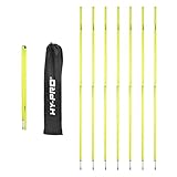 Hy-Pro Agility Pole Slalomstangen, gelb, Einheitsgröße
