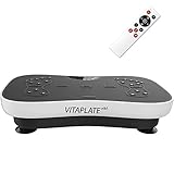 @tec Vitaplate Mini Vibrationsplatte mit 99 Trainingsstufen, Display & Fernbedienung, Rüttelplatte...