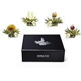 Creano Teeblumen Mix 6er ErblühTeelini 'Weißer Tee' in edeler Magnetbox mit Silberprägung