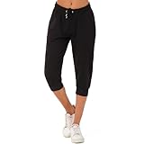 Smith & Solo Jogginghose Damen 3/4 - Sporthose Capri Kurze Hose Yogahose Damen, Freizeithose...