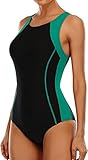 Attraco Damen Sport Badeanzug Bauchweg Push Up Bademode Sexy Swimsuit Sommer Schwimmzug Slim Fit...