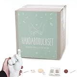 Handabdruck Set für Paare oder die Familie Handabformset aus Gips für Erwachsene [inkl. Farben,...