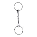 LONGONGAN Pferdetrense aus Edelstahl, professionelles O-Ring-Trensengebiss mit flexiblen...