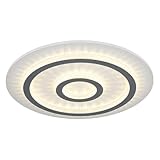 GLOBO LED Deckenleuchte dimmbar mit Fernbedienung Kristall Deckenlampe weiß Wohnzimmerlampe,...