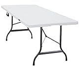 Tisch klappbar Kunststoff weiß 76x182 cm Partytisch Buffettisch Klapptisch