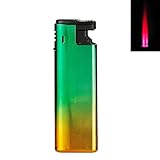 Turbofeuerzeug Rainbow Feuerzeug Gehäuse aus Metall rote Turboflamme Sturmfeuerzeug absolut...