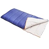 Amazon Basics – Schlafsack für kaltes Wetter, zum Camping und Wandern, leicht, rechteckig, blau