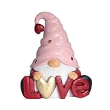 DRHTDXEJ Valentine Elfs Zwergstatue, Ornament, Kunstharz, Mittelaufsätze, Weihnachtsdekoration für...