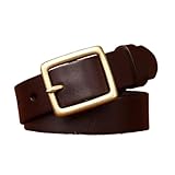 Damen-Taillengürtel aus Leder, 2,8 cm breit, 4 mm dick, goldene Schnalle, for Jeans/Hosen/Kleider,...