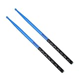 Musfunny 5A Nylon Drumsticks für Drum Set Leichte Haltbare Kunststoff Übung ANTI-SLIP Griffe Drum...