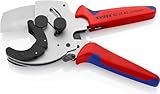 KNIPEX Rohrschneider für Verbund- und Kunststoffrohre mit Mehrkomponenten-Hüllen verchromt 210 mm,...