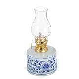 HYTROVE Keramik Öllampe Kleine Petroleumlampe Vintage Sturmlaterne Weißes Porzellan Dekorative...