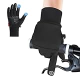 DOINEUFL Fahrradhandschuhe Herren Damen Winterhandschuhe Fahrradhandschuhe Winddichte Touchscreen...