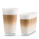 Sahm Latte Macchiato Gläser Set (6 STK) - 0,30 l Trinkgläser Set - Ideal auch als Wassergläser...