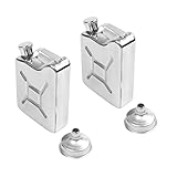 2 x Mini Edelstahl 5 oz Hip Flachmann Alkohol Alkohol Kraftstoff