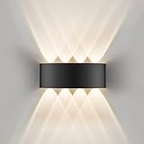 Oraymin LED Wandlampe für Innen und Außen 8W, IP65 Wandleuchte mit 8 Lichtquellen, 3000K Warmweiß...