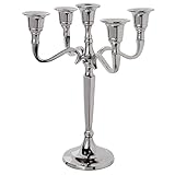 Atmosphera - Kerzenhalter 5 Köpfe - Metall - Silber - H27 cm - Silber