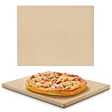 Unicook Pizzastein für Backofen und Grill, Cordierit Backstein, Passend zum Backen von Knuspriger...