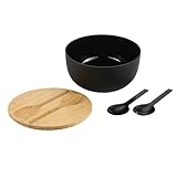 Kesper - Salatschüssel-Set, inkl. Salatbesteck, Material: Kunststoff (PP), Bambus, Maße: D 24 x H...