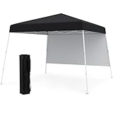 RELAX4LIFE Pop-up Pavillon 3 x 3 m, Faltpavillon mit 1 Seitenwänden, 4 Erdnägel, Rucksack,...