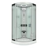 AcquaVapore Dampfdusche Duschkabine Sauna Dusche D58-20T2-EC 100x100 cm mit 2K Scheiben Versiegelung