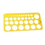 SOIMISS Kreisschablone Kunststoff Transparent Orange Geometrisches Messlineal Zeichenvorlage für...