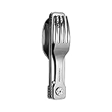 ROXON C1S 3 in 1 Camping Utensils Detachable Cutlery Knife Spoon Frok for Outdoor Camping Hiking,...