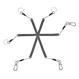 MAGICLULU 3 Stück Coiled Fishing Tether Schlüsselanhänger mit Stahlfederspirale Ausziehbare...